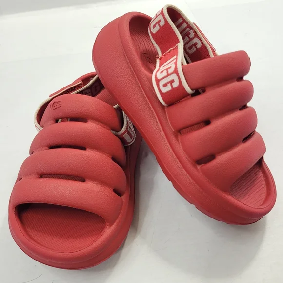 UGG SPORT YEAH KIDS SANDAL SHOES TODDLER SIZE 7 RED - Picture 12 of 12